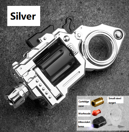 Golden Revolver Mini Decompression Ring Gun Shell-Throwing pistol