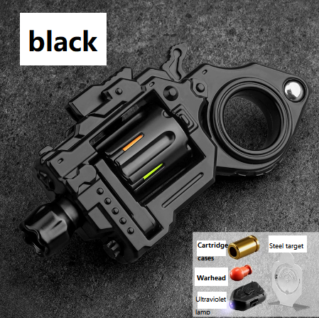 Golden Revolver Mini Decompression Ring Gun Shell-Throwing pistol