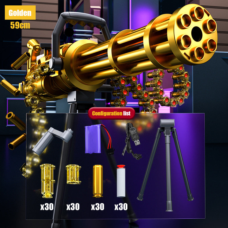 Gatling electric bursting EVA soft bullet toy gun
