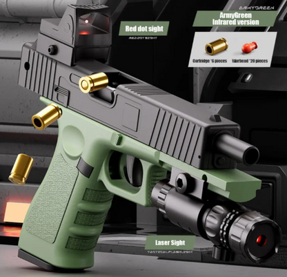Glock-pistola de juguete táctica para niños, arma de bala suave con ráfaga de concha, juguete para adultos 