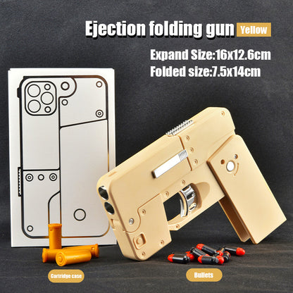Arma de bala suave plegable de la eyección de la cáscara de la pistola del juguete de la simulación del teléfono móvil 