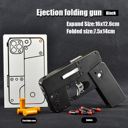 Arma de bala suave plegable de la eyección de la cáscara de la pistola del juguete de la simulación del teléfono móvil 