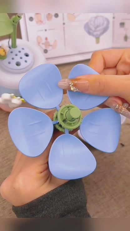 Scented night light with blooming flowers DIY handmade 3D flower gift