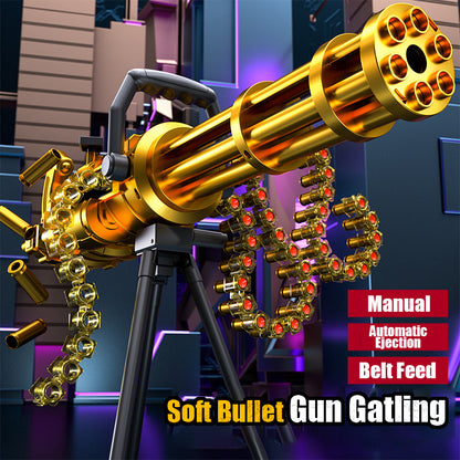 Arma suave manual automática del juguete de la bala de la seguridad del niño de EVA de la ráfaga eléctrica de Gatling 