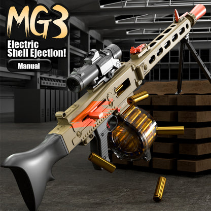 MG3 en una ametralladora de eyección de bala suave eléctrica, ametralladora pesada, arma de juguete para niño 