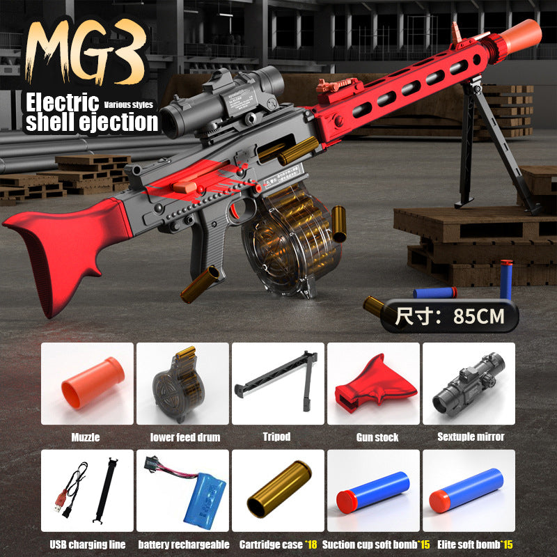 MG3 in one electric ejection soft bullet gun ejection toy machine gun