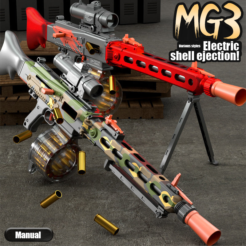 MG3 in one electric ejection soft bullet gun ejection toy machine gun ...