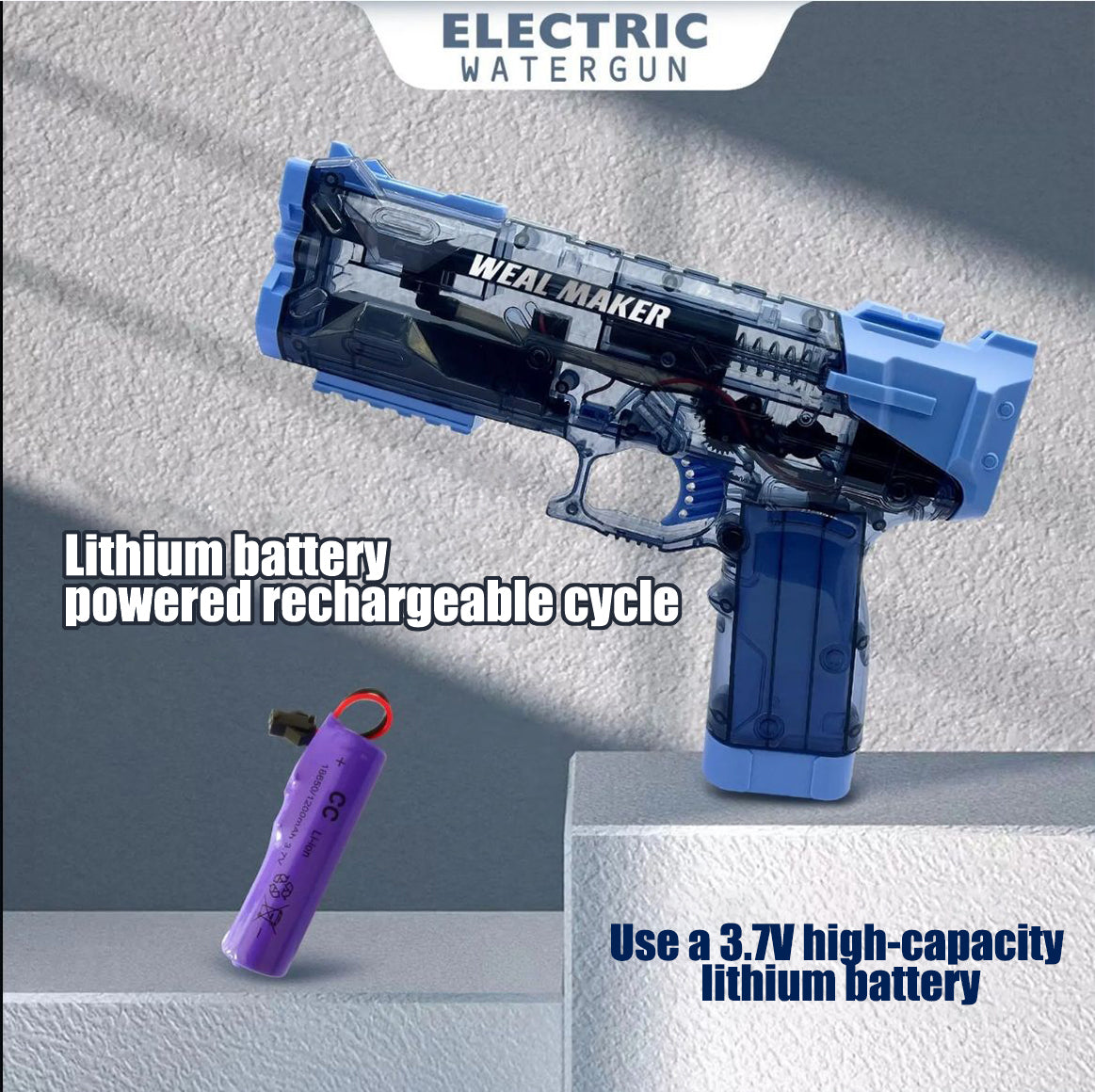 Gran capacidad. batería de larga duración. poderosos rápidos. pistola de agua eléctrica que estalla pistola de juguete 