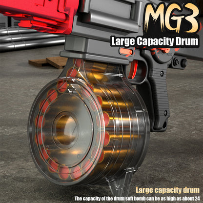 MG3 en una ametralladora de eyección de bala suave eléctrica, ametralladora pesada, arma de juguete para niño 
