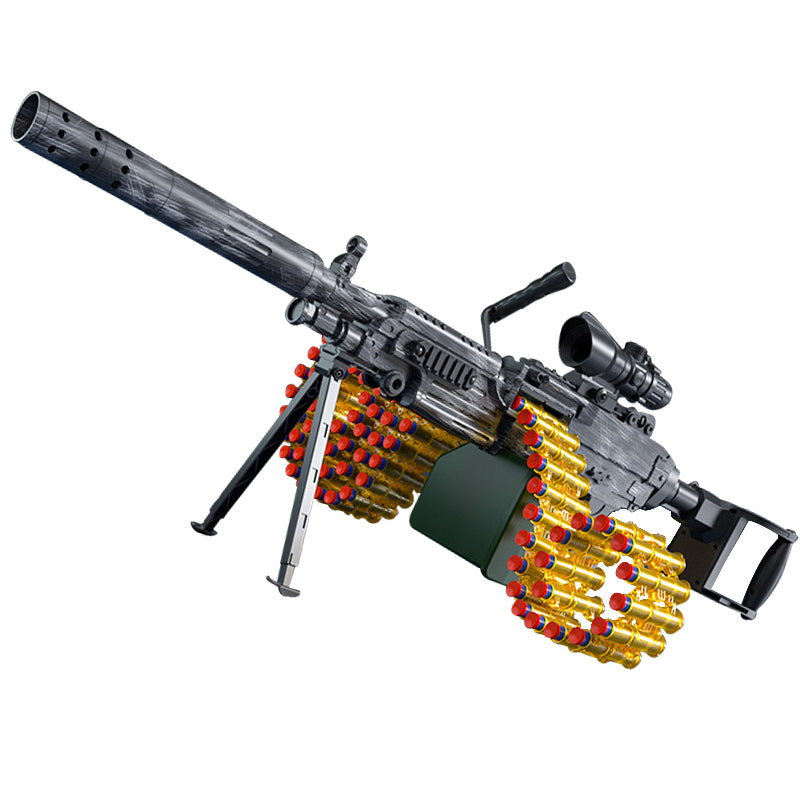 M249 integrated belt soft bullet gun electric repeating toy gun