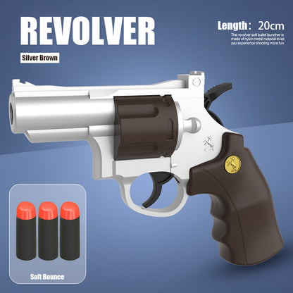 El niño adulto del revólver de ráfaga automática de los niños puede lanzar la pistola suave del juguete de la bala de la expulsión de la cáscara 