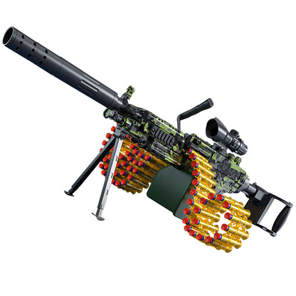 M249 integrated belt soft bullet gun electric repeating toy gun