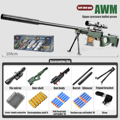 M24, 98k toy gun sniper grab manual supply of ammunition